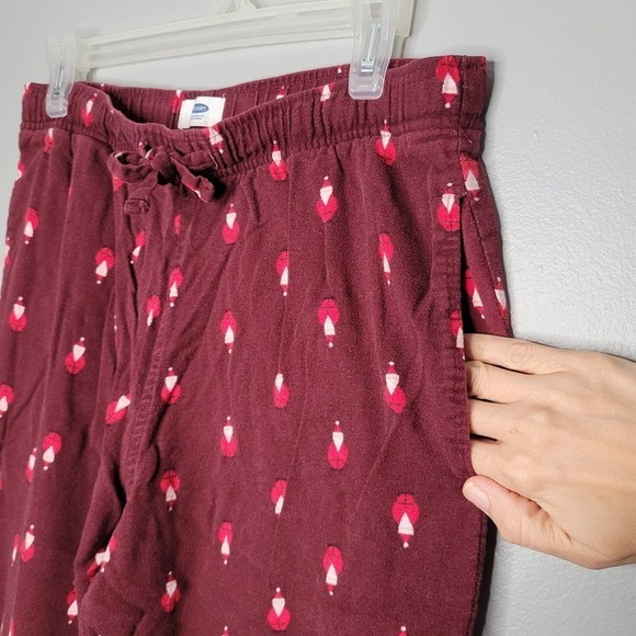 2 PAIR Old Navy flannel PJ pants men's size M 100% cotton red blue holiday‎ xmas - Picture 11 of 16